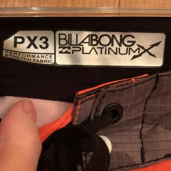 Billabong 32 PX3 recycled Platinum stretch cargo 22” board shorts swim trunks